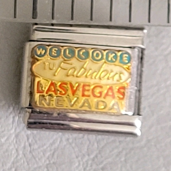 B'linQ Jewelry - B'linQ Las Vegas Italian Charm Enamel Link Bracelet Modular 9MM Steel Y2K